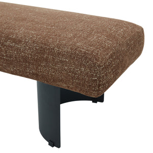 Raelee Bench With Plush Light Upholstery And Powder-Coated Metal Legs—Modern, Sturdy Entryway Seating