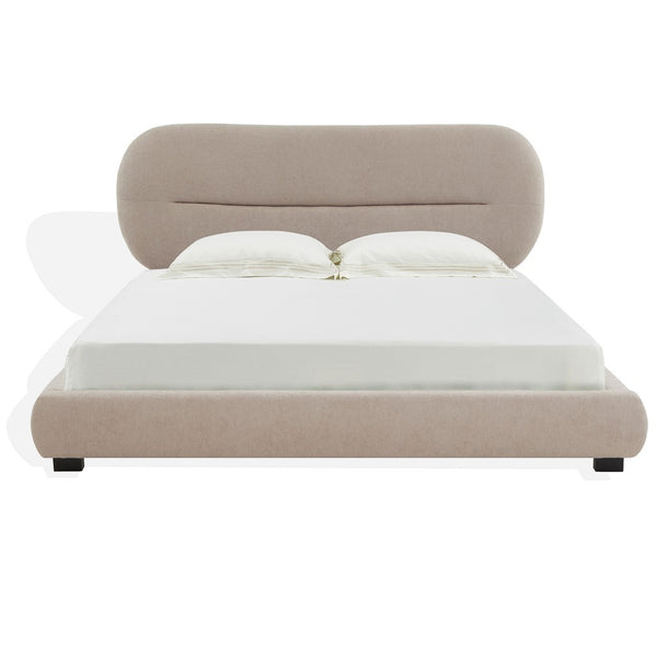 Safavieh Thalia Oval Headboard Queen Bed Oatmeal SFV4845B-Q-2BX
