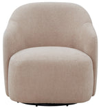 Peitra Boucle Accent Chair - Elegant Oatmeal Upholstered Design with Sturdy Iron Frame & Comfort