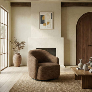 Peitra Chenille Accent Chair With Plush Foam & Wood-Metal Frame — Cozy Modern Statement Seating