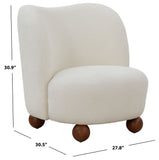 Safavieh Rodolfo Boucle Accent Chair Ivory / Natural SFV4848A