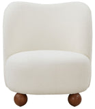 Safavieh Rodolfo Boucle Accent Chair Ivory / Natural SFV4848A