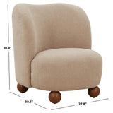 Safavieh Rodolfo Boucle Accent Chair Oatmeal / Natural SFV4848B