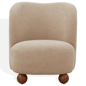 Safavieh RODOLFO Bouclé Accent Chair - Luxurious Comfort with Modern Design for Any Living Space Decor Oatmeal / Natural SFV4848B