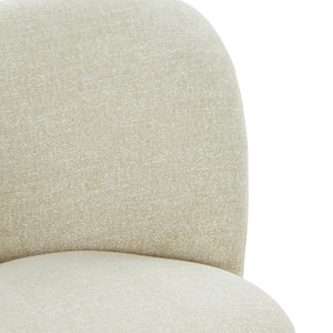Rodolfo Plush Chenille Accent Chair In Warm Taupe With Solid Wood Frame Mid-Century Modern Flair