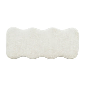 Safavieh JACQUALESSA Chenille Bench - Elegant Upholstered Seating for Entryway, Living Room, or Bedroom Decor Creme SFV4849A