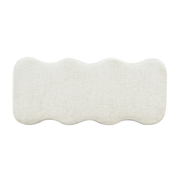 Safavieh JACQUALESSA Chenille Bench - Elegant Upholstered Seating for Entryway, Living Room, or Bedroom Decor Creme SFV4849A