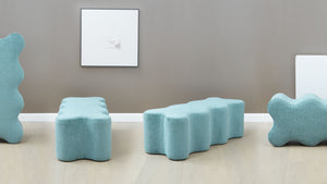 Safavieh Jacqualessa Chenille Bench - Elegant Plywood Design With Luxurious Softness For Comfortable Living Spaces Blue Wood ,Fabric ,Foam Sfv4849e