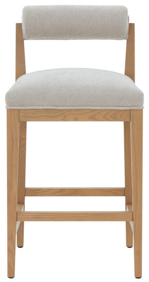 Safavieh Oaklie Rolled Back Counter Stool Taupe / Natural SFV4851A