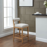 Safavieh Oaklie Rolled Back Counter Stool Taupe / Natural SFV4851A