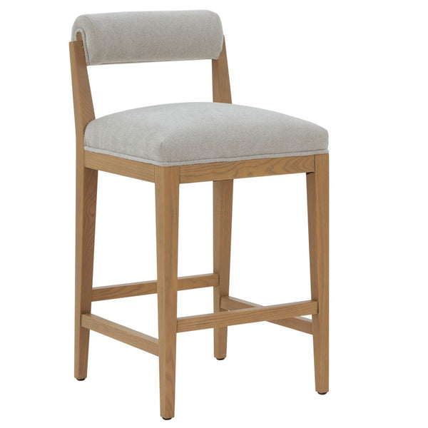 Safavieh Oaklie Rolled Back Counter Stool Taupe / Natural SFV4851A