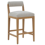 Safavieh Oaklie Rolled Back Counter Stool Taupe / Natural SFV4851A