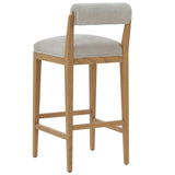 Safavieh Oaklie Rolled Back Barstool Taupe / Natural SFV4852A