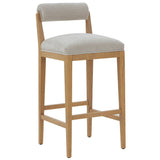 Safavieh Oaklie Rolled Back Barstool Taupe / Natural SFV4852A