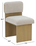 Safavieh Naja Modern Dining Chair Taupe / Natural SFV4853A