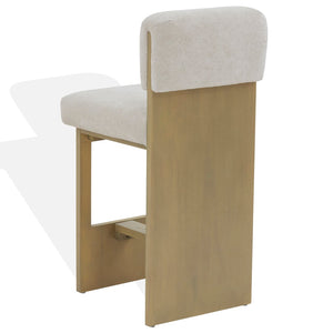 Safavieh Naja Modern Counter Stool Taupe / Natural SFV4854A