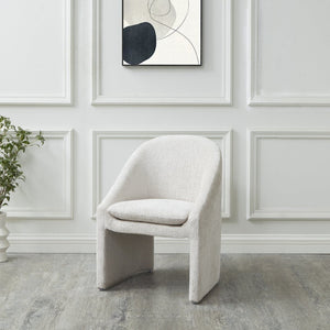 Safavieh KAGAN Chenille Dining Chair in Soft Crème - Elegant Comfort for Dining Rooms & Stylish Spaces SFV4856A