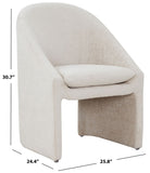 Safavieh Kagan Chenille Dining Chair Cream SFV4856A