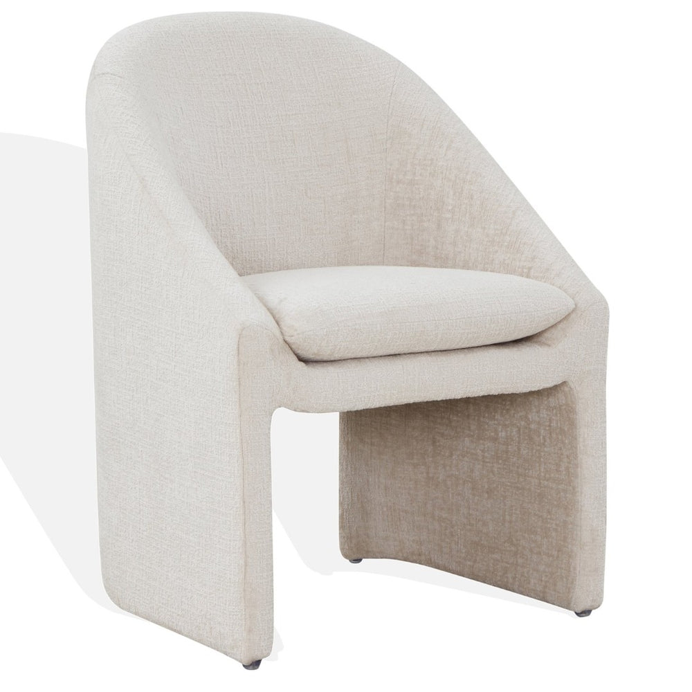 Safavieh KAGAN Chenille Dining Chair in Soft Crème - Elegant Comfort for Dining Rooms & Stylish Spaces SFV4856A