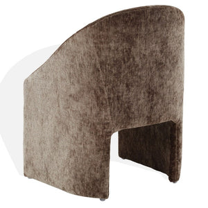 Safavieh Kagan Chenille Upholstered Dining Chair Foam Padded Seat Wood Frame Farmhouse Brown SFV4856E