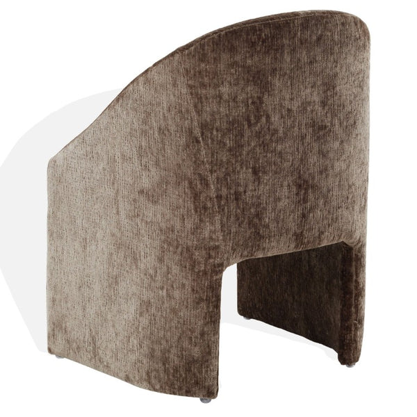 Safavieh Kagan Chenille Upholstered Dining Chair Foam Padded Seat Wood Frame Farmhouse Brown SFV4856E