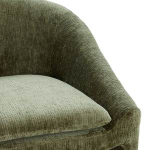 Kagan Plush Chenille Counter Stool With High-Density Foam, Solid Wood Frame And Metal Footrest