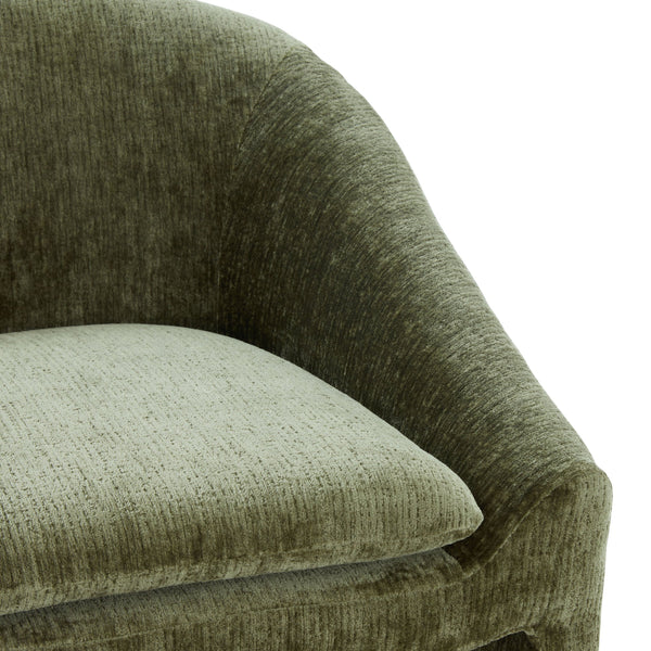 Kagan Plush Chenille Counter Stool With High-Density Foam, Solid Wood Frame And Metal Footrest