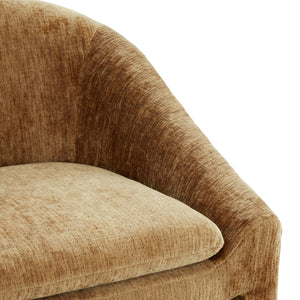 Kagan Plush Chenille Counter Stool With High-Density Foam, Solid Wood Frame And Metal Footrest