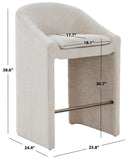 Safavieh Kagan Chenille Barstool Cream SFV4858A