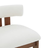 Safavieh Macey Boucle Counter Stool Ivory / Walnut SFV4860A