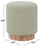 Safavieh Nikolas Round Boucle Ottoman Taupe / Natural SFV4862A