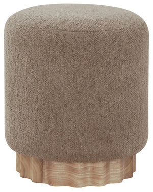 Safavieh Nikolas Round Boucle Ottoman Light Brown / Natural SFV4862B