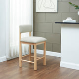 Safavieh Wrenley Boucle Counter Stool Taupe / Natural SFV4865A