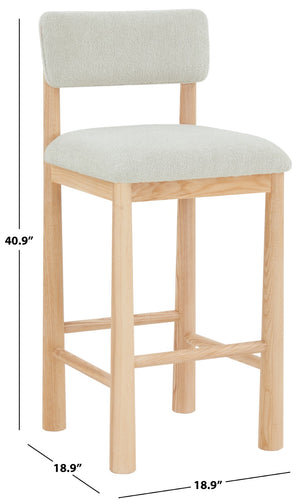 Safavieh Wrenley Boucle Barstool Taupe / Natural SFV4866A