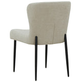 Safavieh Katlynn Boucle And Metal Legs Dining Chair Taupe / Black SFV4867A