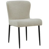 Safavieh Katlynn Boucle And Metal Legs Dining Chair Taupe / Black SFV4867A