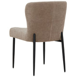 Safavieh Katlynn Boucle And Metal Legs Dining Chair Light Brown / Black SFV4867B