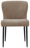 Safavieh Katlynn Boucle And Metal Legs Dining Chair Light Brown / Black SFV4867B