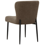 Safavieh Katlynn Boucle And Metal Legs Dining Chair Brown / Black SFV4867C