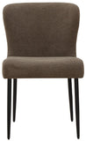 Safavieh Katlynn Boucle And Metal Legs Dining Chair Brown / Black SFV4867C