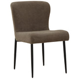 Safavieh Katlynn Boucle And Metal Legs Dining Chair Brown / Black SFV4867C