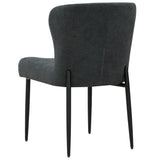 Safavieh Katlynn Boucle And Metal Legs Dining Chair Dark Grey / Black SFV4867D