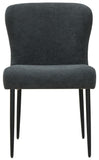 Safavieh Katlynn Boucle And Metal Legs Dining Chair Dark Grey / Black SFV4867D