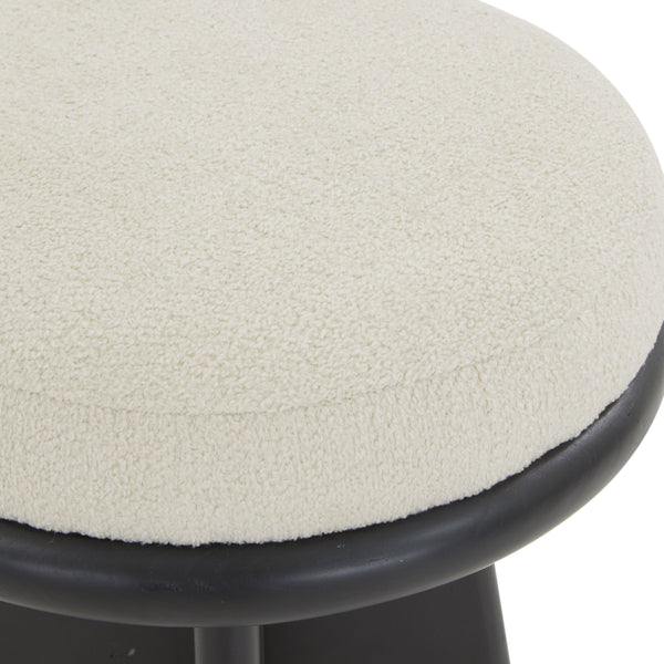 Safavieh Bellarita Round Swivel Counter Stool - Rustic Charm Meets Modern Design For Stylish Home Decor Ivory ,Black Wood ,Metal ,Fabric ,Foam Sfv4868b