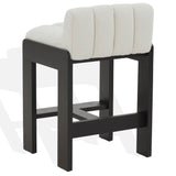 Safavieh Delphini Boucle Counter Stool Ivory / Black SFV4870B