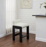 Safavieh Delphini Boucle Counter Stool Ivory / Black SFV4870B