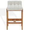 Safavieh Delphini Boucle Barstool Ivory / Walnut SFV4871A