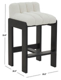 Safavieh Delphini Boucle Barstool Ivory / Black SFV4871B