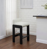 Safavieh Delphini Boucle Barstool Ivory / Black SFV4871B