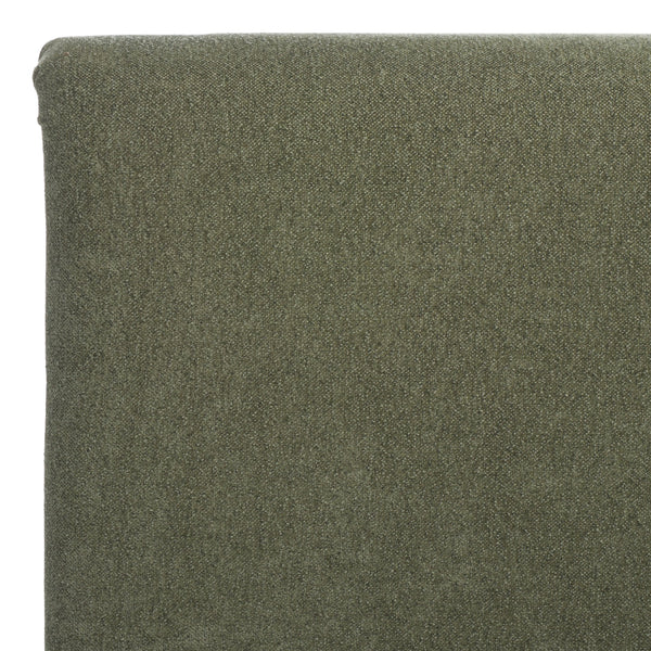 Safavieh Finney Upholstered Bed: Embrace Luxury And Comfort With A Stylish Centerpiece For Your Modern Bedroom Sage Green Wood ,Fabric ,Foam Sfv4872c-q-2bx